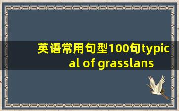 英语常用句型100句typical of grasslans